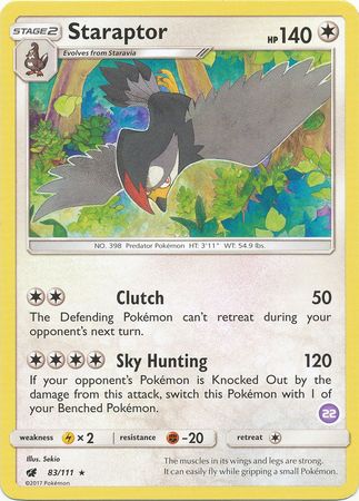 Staraptor (83 111) (Deck Exclusive #22) [Sun & Moon: Trainer Kit - Alolan Sandslash] Online Sale