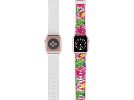 Pink Florals Watch Band for Apple Watch Cheap