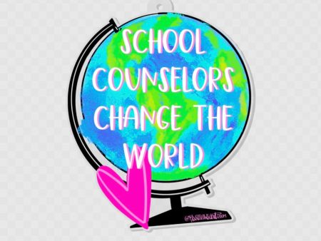 Acrylic Charm: School Counselors Change the World Online Hot Sale