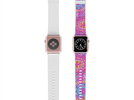 Pink Painted Rainbows Watch Band for Apple Watch For Sale