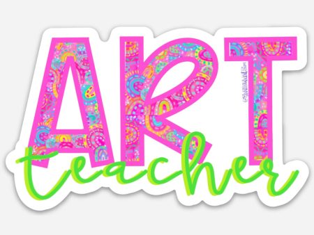 Art Teacher Rainbow Pink and Green on Sale