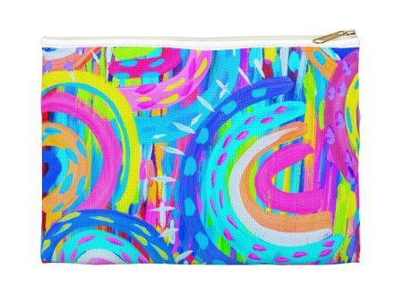 Painted Blue Rainbow: Accessory Pouch Hot on Sale