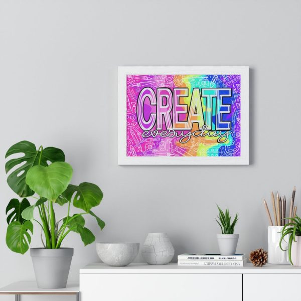 Create Everyday:Premium Framed Horizontal Poster Supply