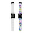 White Background Rainbow Watch Band for Apple Watch Online Hot Sale