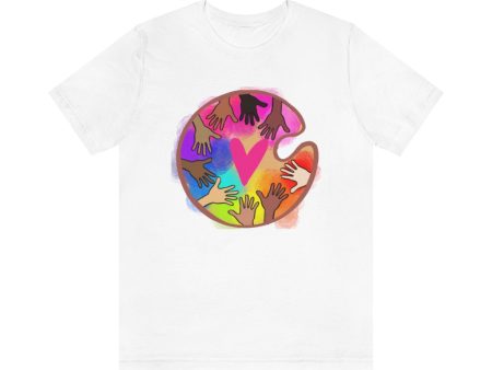 Color Wheel Hands: Unisex Jersey Short Sleeve Tee Online Hot Sale