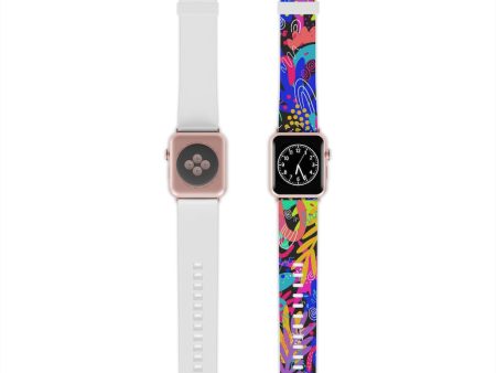 Black Abstract Watch Band for Apple Watch Online Hot Sale