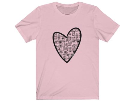 Camera Heart: Unisex Jersey Short Sleeve Tee Online Sale