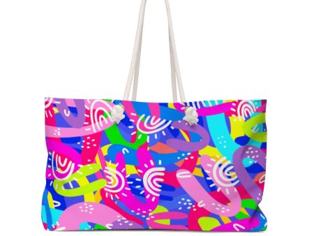 Colorful Abstract: Weekender Bag For Cheap