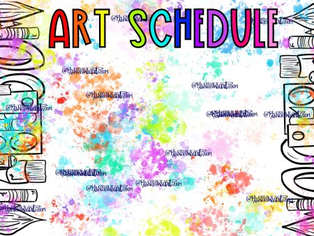 Art Schedule (Digital Download Only) For Discount